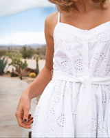 Addyson Dress In Fresh White Eyelet