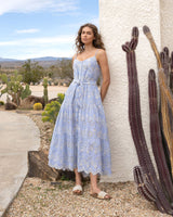 Addyson Dress In Sky/Natural Eyelet