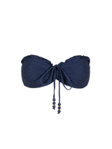 Alexis Top In Marine Blue Metallic