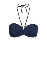 Alexis Top In Marine Blue Metallic