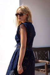Lauren Coverup Dress Seaside Eyelet Navy