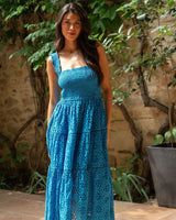 Kristen Dress In Grotto Seaside Eyelet