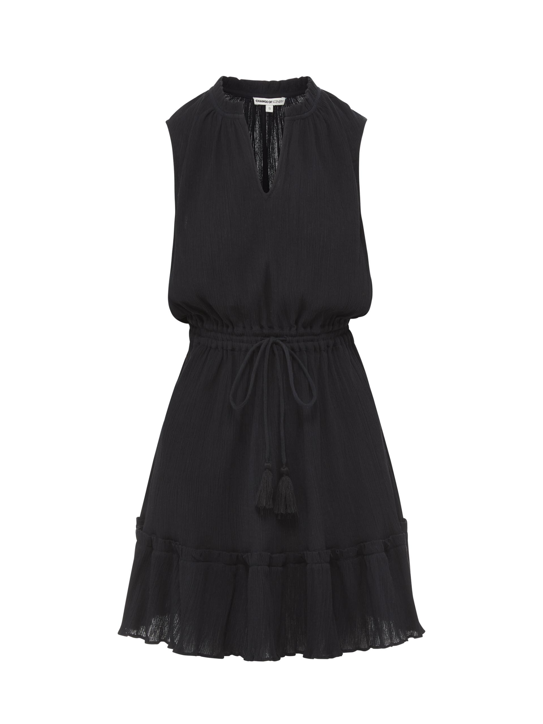 Beth Dress In Textured Black