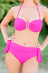 Cindy Top Shocking Pink Textured Stripe