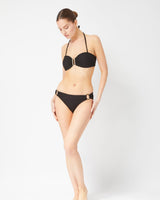 Camilla Ring Bottom In Black Texture with Gold