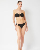 Cindy Top + Ring Trim Bottom in Black Texture