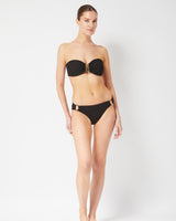 Camilla Ring Bottom In Black Texture with Gold