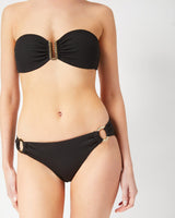 Cindy Top + Ring Trim Bottom in Black Texture