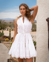 Charlotte Dress In Fresh White Eyelet