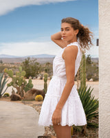 Charlotte Dress In Fresh White Eyelet