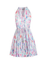 Charlotte Dress In Hazy Ikat Seafoam