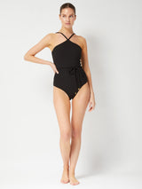 Daphne One Piece In Black Texture