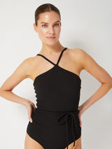 Daphne One Piece In Black Texture