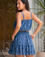 Dani Top In Steel Blue San Andrés Eyelet