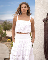 Dani Top In Fresh White Eyelet