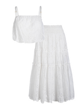 Dani Top + Charlie Skirt Set In Fresh White Eyelet