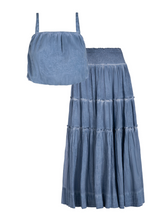 Dani Top + Charlie Skirt Set In Stonewash