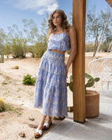 Charlie Skirt In Sky/Natural Eyelet