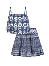 Dani Top + Devon Skirt Set In Tivara Ikat