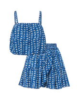 Dani Top + Izzy Skirt Set in Denim Tides