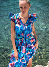 Emily Dress Giverny Gardens Metallic
