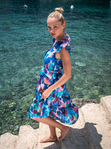 Emily Dress Giverny Gardens Metallic