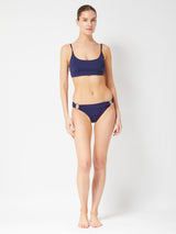 Erika Top Navy Satin