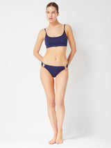 Erika Top Navy Satin