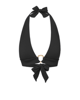 Erin Top In Black Texture with Gold