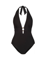Gabrielle Halter One Piece In Black Texture
