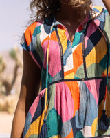 Gari Dress In Carta Colorblock