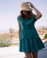 Gari Dress In Jungle Green