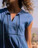 Gari Dress In Steel Blue