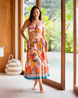 Joanna Skirt In Zinnia Fields