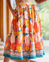 Joanna Skirt In Zinnia Fields