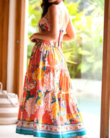 Joanna Skirt In Zinnia Fields