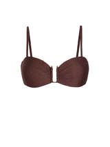 Gina Top In Cacao Metallic