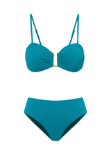 Gina Top + Classic Midrise Bottom in Jungle Green Metallic