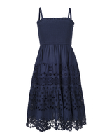 Girls Lila Dress In Navy Calypso Eyelet