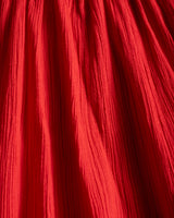 Close-up of red fabric with visible texture