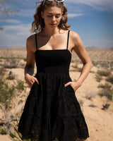Hannah Dress In Black Eyelet