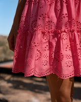Hannah Dress In Hibiscus Eyelet