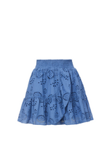 Izzy Skirt In Steel Blue San Andrés Eyelet