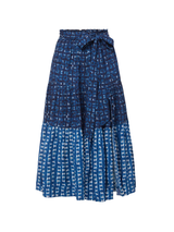 Jenni Skirt in Denim Tides Colorblock
