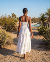Jillian Dress In Fresh White San Andrés Eyelet