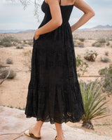 Jillian Dress In Black San Andrés Eyelet
