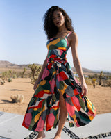 Jenni Skirt In Carta Colorblock