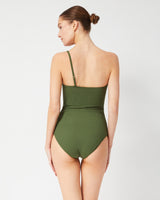 Kara One Piece In Carta Colorblock Texture
