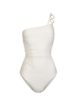 Kara One Piece In Ivory Metallic