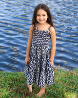 Girls Lila Dress In Elysia Waves